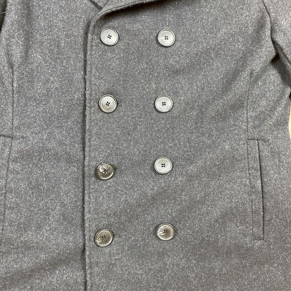Calvin Klein Wool Blend Peacoat Womens S Medium Black Double Breasted - Picture 2 of 10